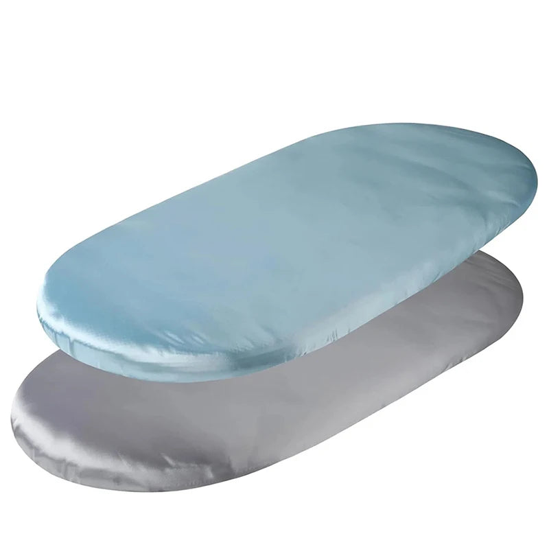 lit bébé couverture satin rose clair gris bleu ciel moderne élégant tranchant an polyestère