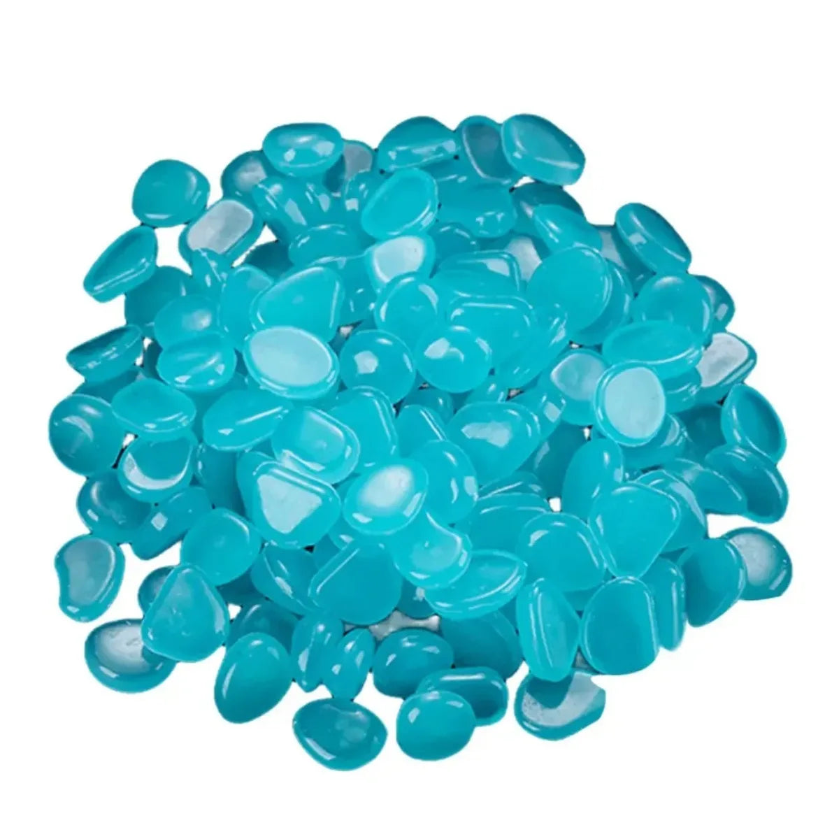 décoration extérieure galets lumineux bleu vert modernes semi translucides 300pcs