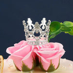 décoration gâteau couronne or argent cristaux topper anniversaire mariage fête élégant baroque