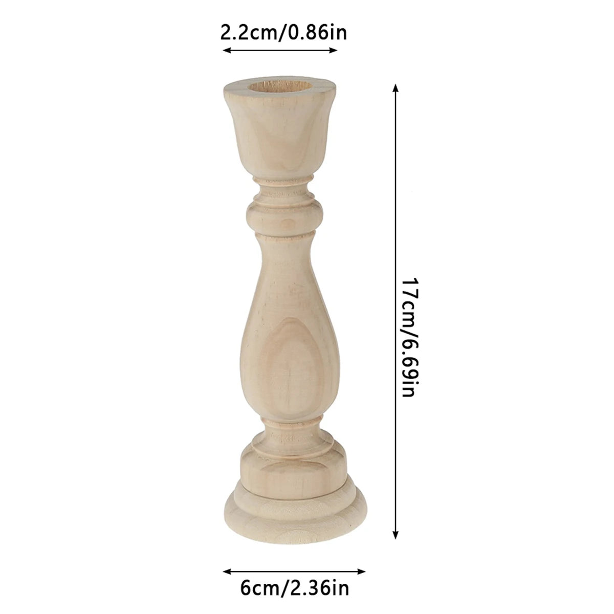 supports bougie bois naturel décoration classique rustique fixer chez soi chandelles incluses
