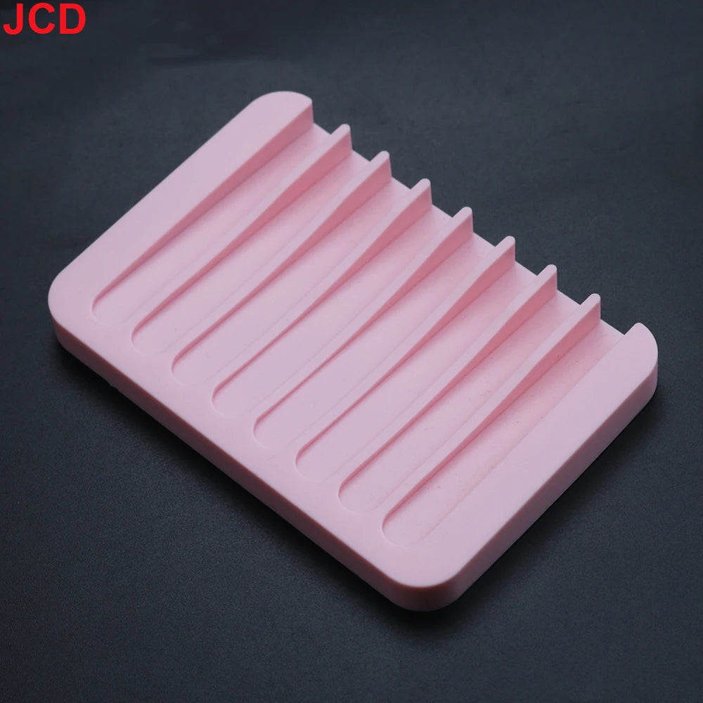 support savon silicone rose violet bleu vert orange gris moderne rayures horizontales