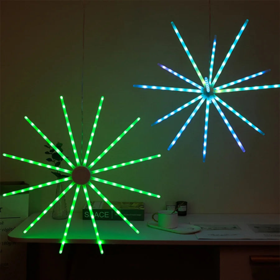 guirlande lumineuse noël étoile moderne leds blanc violet vert bleu rouge jaune