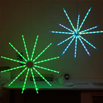 guirlande lumineuse noël étoile moderne leds blanc violet vert bleu rouge jaune