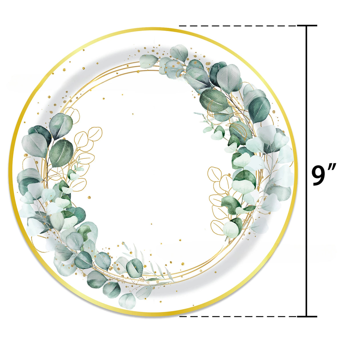 assiettes papier fleur vert mariage anniversaire serviettes pailles verres saint valentin baptême