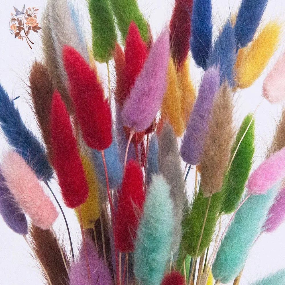 bouquet fleurs séchées plumes couleurs mixtes décoration naturelle intérieur mariage anniversaire festive