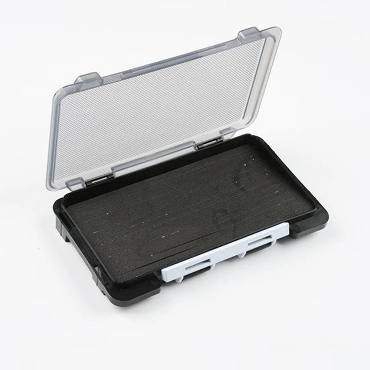 boîte rangement bijoux gris clair noir grille clips pratique compactreuse