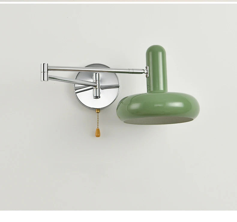 lampe murale articulée blanc vert moderne interrupteur vis fixations