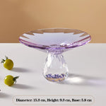 plateau dessert cristal transparent facetté moderne élégant fruits collations luxe