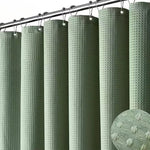 rideau douche vert olive texture points moderne 72x72 crochets polyester