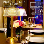 lampe table led rechargeable or blanc abatjour geometrique moderne portableôtel chambre restaurant