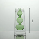 vases verre modernes transparents sphères bleu vert rose violet orange