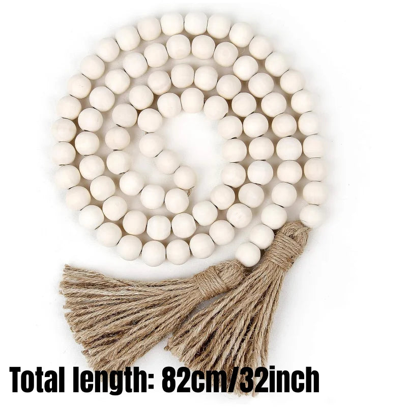 bracelet boho chic rondes tassel corde naturelle gris clair marron foncé