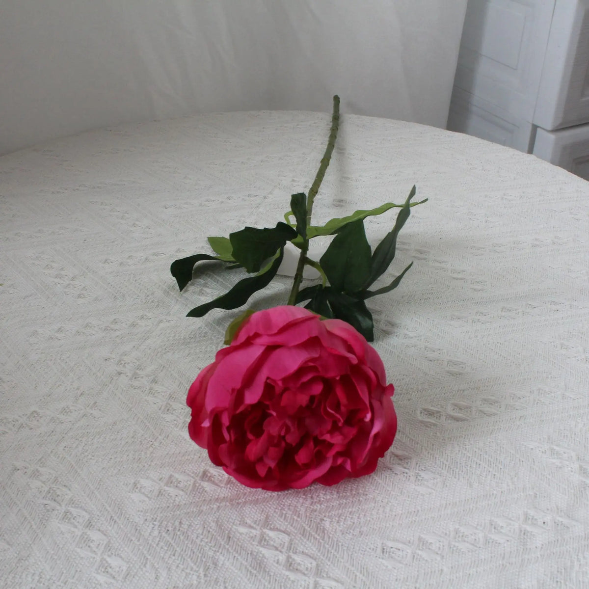 bouquet fleurs artificielles pivoine rose blanche rouge feuilles vertes mariage anniversaireintérieurDecorationFete