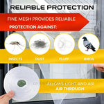 filet anti moustiques adhésif fenêtre blanc translucide maille fine modernerollable sans perçage easy install
