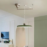 lampe suspendue moderne bras articulé couleur beige rouge vert argenté minimaliste