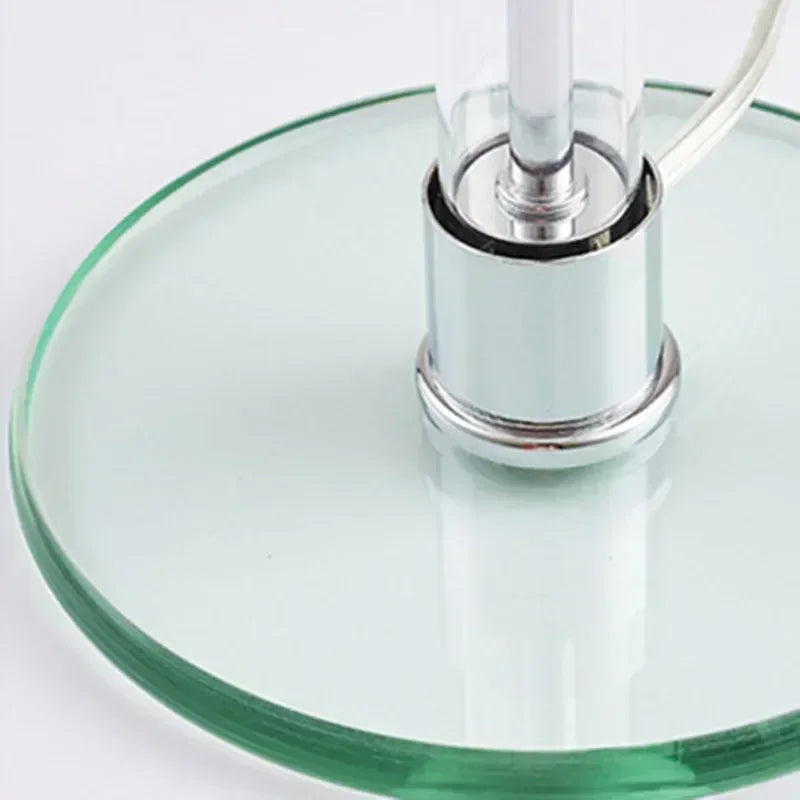 lampe table led moderne blanc chrome vert clair sphérique interrupteur tactile haute luminosité