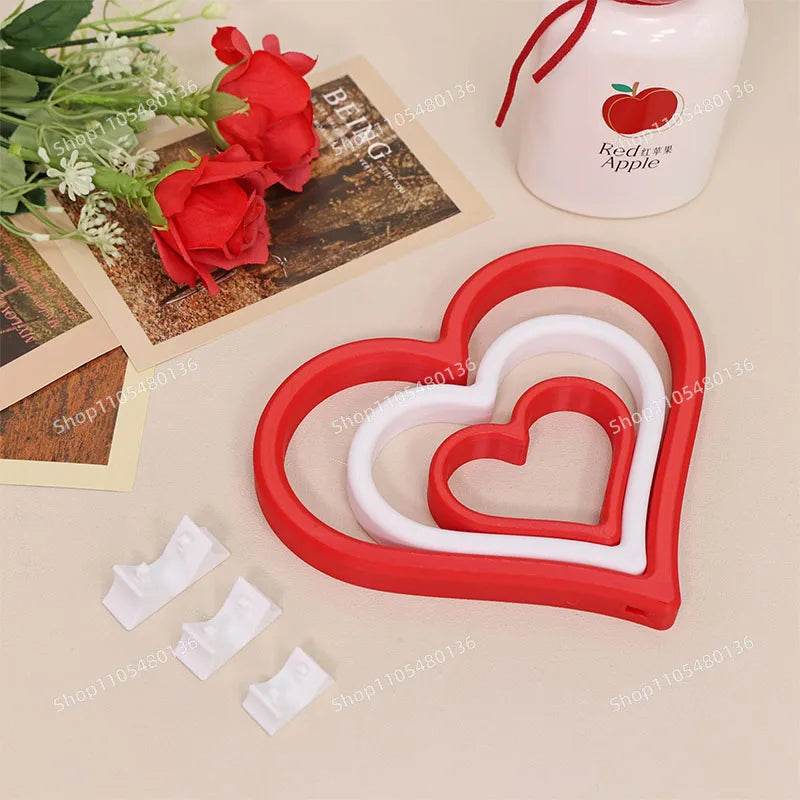 décoration murale cœur rouge blanc moderne minimaliste romantique adhésif