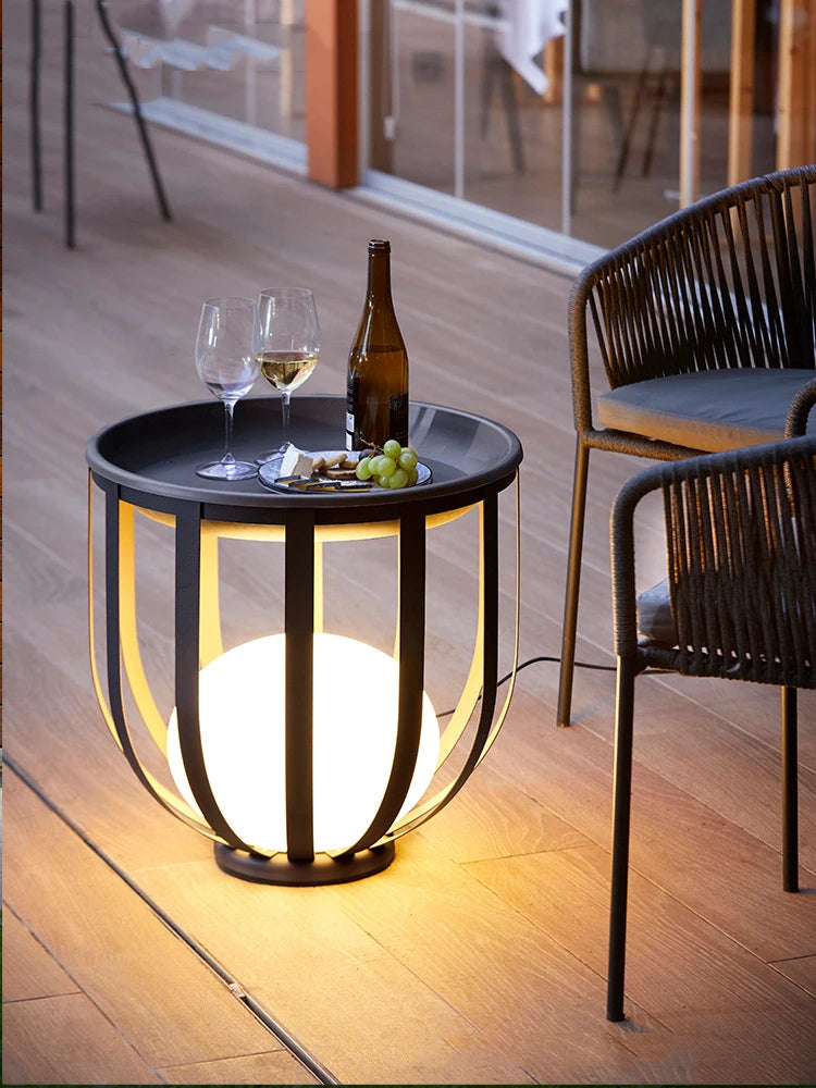 luminaire contemporain minimaliste table dappoint éclairage led noir blanc
