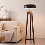 lampe sol moderne bois noir ampoules led 11 15w interrupteur bouton japonais atmosphérique