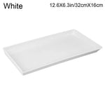 assiettes modernes plastique opaques rouge blanc noir sauciers anti débordement intérieur extérieur 18cm 35cm