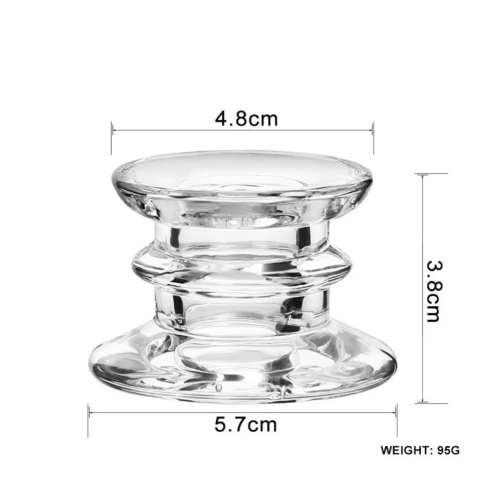 bougeoir verre classique transparent gravé décoration maison bougie aromathérapie ornement table