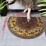 tapis d'entrée multicolore moderne mosaïque motifs floraux antidérapant résistant salissuresextérieur salon