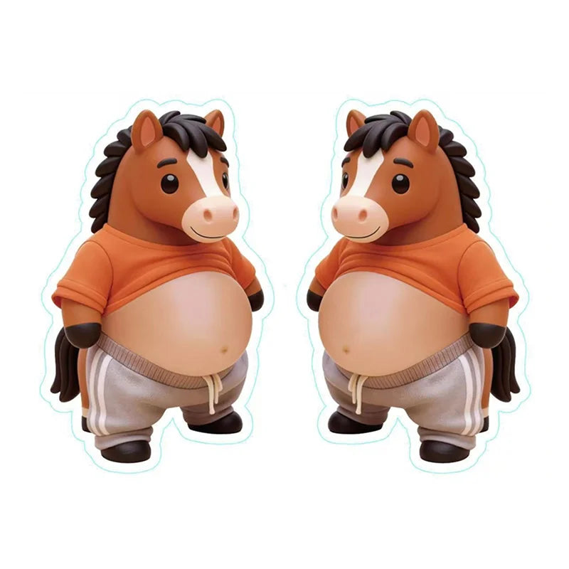 autocollants 3D animaux cartoon orange noir beige gris stickers téléphone réfrigérateur porte