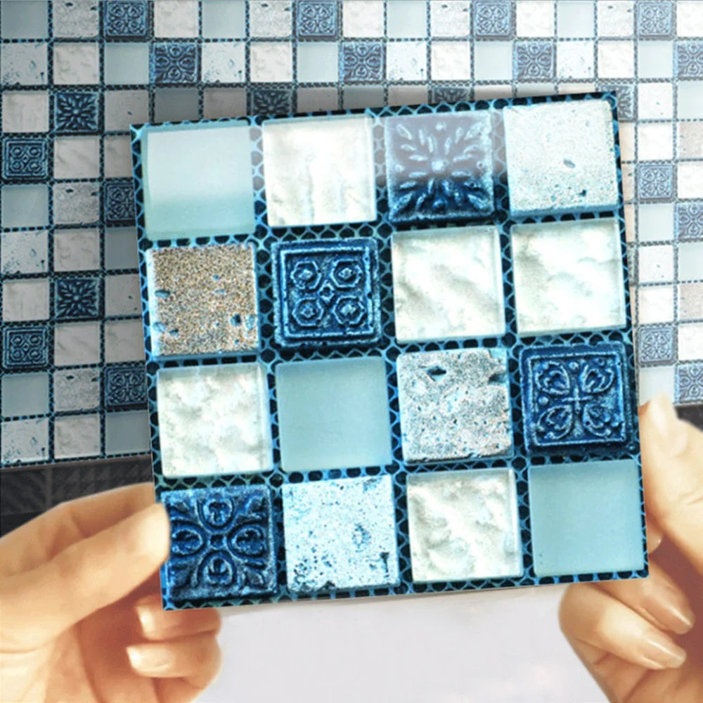 Kit autocollants mosaïque 20 pièces pour décoration cuisine