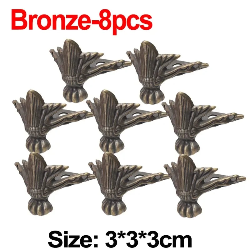 cornières meubles vintage ornées doré argenté ancien inclusion set decoration
