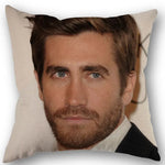 taies d'oreiller coton lin motif jake gyllenhaal moderne bleu marine imprimé décoration maison washable