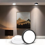 lampe led 5w 10w 15w 25w noir blanc moderne surface vis fixée abat jour