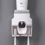 distributeur dentifrice blanc bleu rose moderne adhésif transparent rechargeable