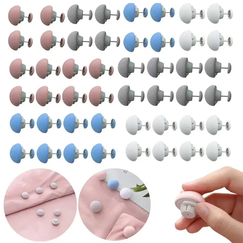 boutons lit antidérapants plastique moderne rose gris bleu blanc adhésifs sécurisés housse couette