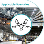 plafonniers led déformables industriels éclairage garage pliable panneaux articulés noir lumière