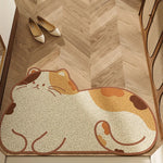 tapis salle bain antidérapant motifs animaux polyester microfibre blanc noir gris beige marron opacité