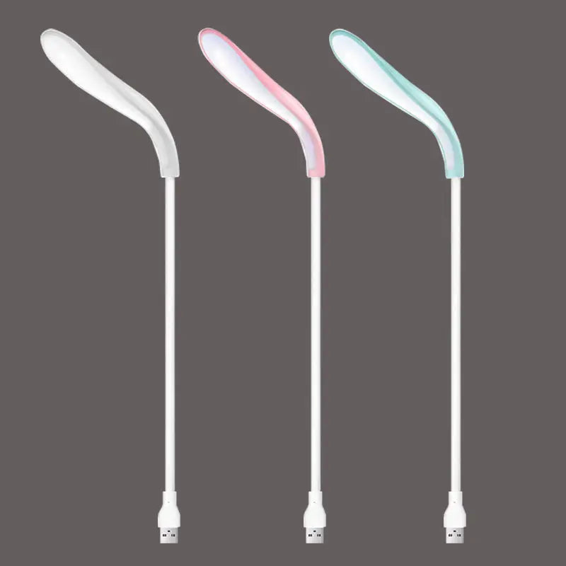 lampe usb flexible éclairage rgb blanc rose bleu turquoise moderne minimaliste trois intensités basse