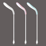lampe usb flexible éclairage rgb blanc rose bleu turquoise moderne minimaliste trois intensités basse