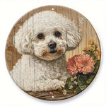 décoration murale plaque chiens relief artisanal clips métalliques couleur marron noir
