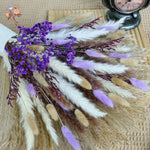 bouquet fleurs séchées naturel pampas violet beige intérieur décoration anniversaire baby showerHomeAssemblier