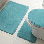 tapis bain set moderne gris foncé beige doux absorbant antidérapant respectueux environnement salle bain