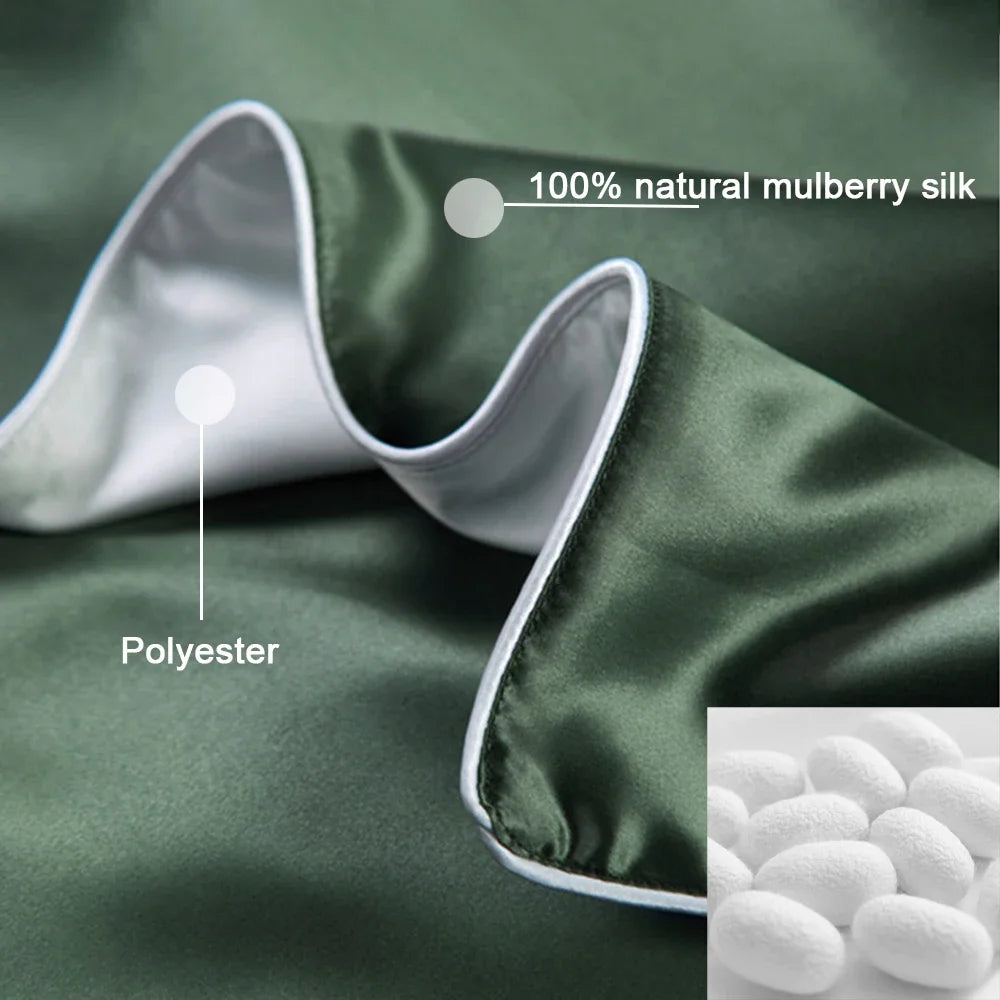 taies d'oreiller soie naturelle couleurs solides élégant satin opacité respectueux environnement simple hospitalière