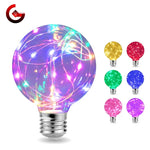 ampoules led décoratives fil lumineux couleur rouge jaune verte bleue rose violet moderne féerique