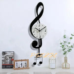 Détail du symbole musical sur l'horloge murale