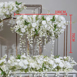 guirlande florale artificielle fleurs clochettes roses feuilles vertes décoration élégante intérieure classique événement anniversaire