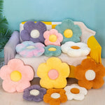 coussin fleur doux moelleux blanc noir vert jaune rose violet moderne enfant 35cm