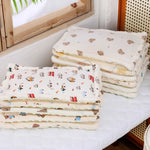 oreiller bébé coton animal motif nuages étoiles gaufré doux multifonctionneau quatre saisons