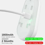 lampe toilette blanche moderne bouton tactile adhésif rechargeable led contrôle capteur lumière