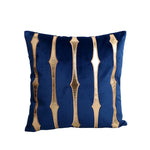 housse coussin velours carré rayé doré brodé moderne décoration maison lit salon chambre voiture
