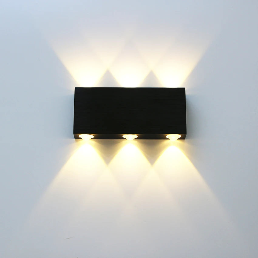 applique murale led moderne minimaliste noir gris doré fixée mur contemporaine vis