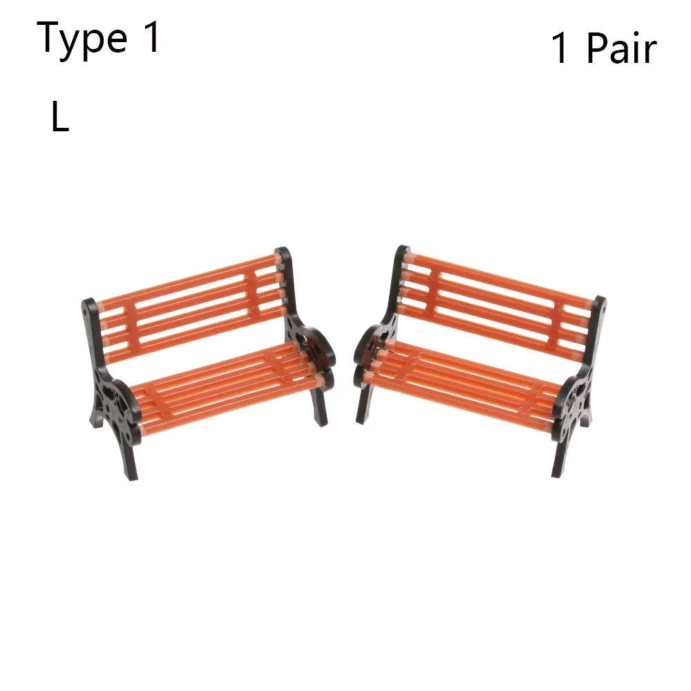 petit banc miniature résine décoratif jardin féerique maison poupée micro paysage